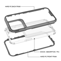 Étui de téléphone combiné multi-couches transparent 3 en 1 pour Tecno Spark 10 Pro Étui de protection en TPU PC antichoc pour Tecno Spark Go 2023