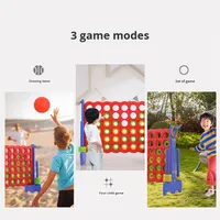 Jeu de puzzle géant en plastique quatre en ligne pour la maternelle et les tout-petits, jeu d'intérieur et d'extérieur, 0-24 mois, unisexe