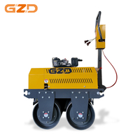 Compacteur vibrant diesel GZD 600 mm à double tambour, autoporté, avec moteur Changfa 178F, pour le compactage du sol et de l'asphalte