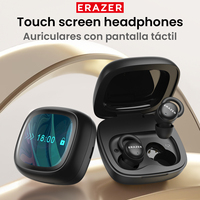 Écouteurs sans fil intra-auriculaires TWS Erazer Xt96pro avec écran tactile 5.4, réduction de bruit environnemental ENC et IA