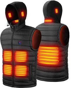 Veste chauffante <span class=keywords><strong>rétractable</strong></span> pour homme, gilet léger avec capuche chauffante électrique, vêtements poids 14400mAh, batterie incluse - Product Image 1