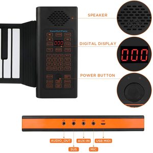 Teclado portátil de Piano rollo de mano teclado de Piano eléctrico de silicona Premium y altavoces incorporados <span class=keywords><strong>88</strong></span> teclas - Product Image 3