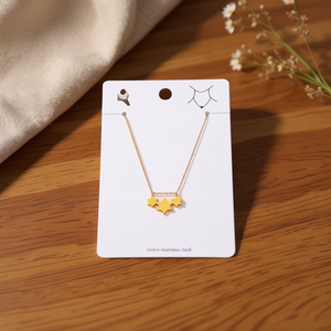 Collana a stella a cinque punte in acciaio inossidabile, gioiello di moda per donna - Product Image 2