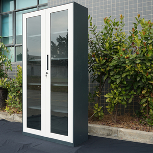 Phật sơn nhà máy bán hàng trực tiếp hiện đại thép cửa tủ tập tin văn phòng với cửa kính cho văn phòng - Product Image 4