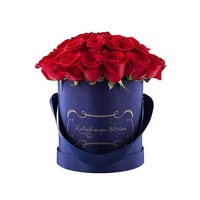 5 cylindres en papier d'emballage de luxe pour Rose, Logo personnalisé, cylindre en carton rigide avec boîte à fleurs en cadeau