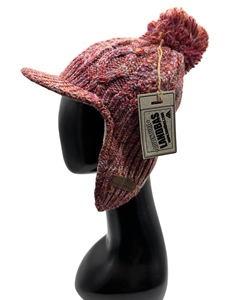 Gorro de Punto con Orejas LANDBAS, el Más Vendido, de 56-58 cm, Estilo Moderno, Personalizado, con Patrón de Punto Liso y Trenzado, para Invierno y Esquí - Product Image 3
