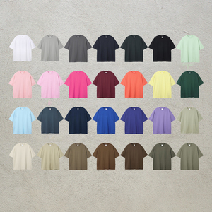 Wholesale High Quality 100% Cotton Unisex Tshirt Designer Custom Blank Drop Shoulder <b>Plain</b> <b>Oversized</b> <b>T</b> <b>Shirt</b> Printing with Logo - Product Image 3