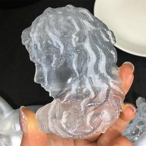 Figura Decorativa de Cuarzo Natural de Lujo, Medusa, Mariposa, Serpiente, Adorno Hecho a Mano, Ecológico, con Estampado de Dibujos Animados, Decoración para el Hogar y Escritorio - Product Image 4