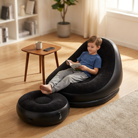 Canapé gonflable portable en PVC écologique transfrontalier, fauteuil inclinable pliable, design moderne pour extérieur, couleur personnalisable, salon