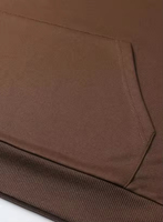 Pola Pakaian Ukuran Besar Katun Pria  Pullover Hoodie Tebal Berbahan Beludru Bermotif