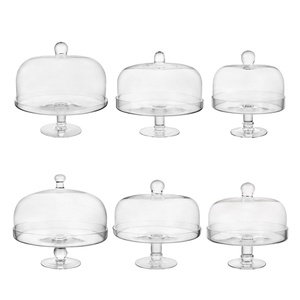 Les fabricants fournissent directement des ornements d'affichage de banquet de restaurant de plateau de gâteau de couverture en <span class=keywords><strong>verre</strong></span> <span class=keywords><strong>transparent</strong></span> - Product Image 1