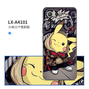 Pegatina trasera para teléfono Xiaomi Mi 11, película decorativa con diseño de Pikachu LX A4101 - Product Image 1