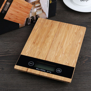 Cao accuary 5kg/1g Pin hộ gia đình bằng gỗ dinh dưỡng kỹ thuật số cơ khí tre điện tử trọng lượng nhà bếp thực phẩm đo quy mô - Product Image 6