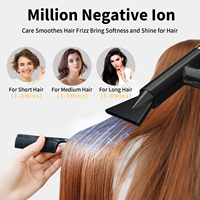 Sèche-cheveux électrique portable de type T à haute vitesse, léger, silencieux, à ions négatifs pour la maison