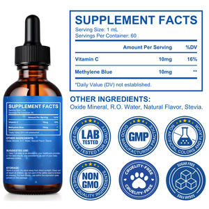 Onebtanicl 60 מ ל טבעוני טיפות כחולות שלי תוספת אתחול אנרגיה בריאות המוח תמיכה מתילן תוספת נוזל כחול לגברים & נשים - Product Image 6