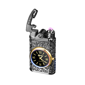 Briquet <span class=keywords><strong>rechargeable</strong></span> de haute qualité, coupe-vent, en métal, électronique, avec lumière LED pour cigares - Idée cadeau - Product Image 2