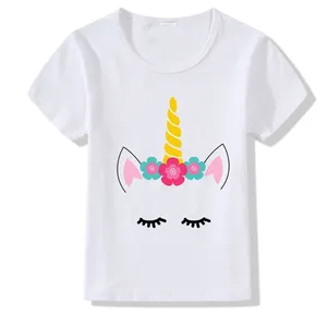 Высококачественные белые хлопковые простые детские футболки, детская футболка с единорогом, футболка для девочек, хлопковые футболки для девочек 2020