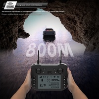 Bateau à appâts de pêche à la carpe V080 800M 3KG 180 points GPS, retour automatique, sonar, 12V, haute vitesse, en alliage et ABS, 2 heures d'autonomie