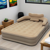 Matelas gonflable simple ou double avec pompe et oreiller, lit à coussin d'air automatique, pliable pour la maison, le mobilier, le camping en plein air