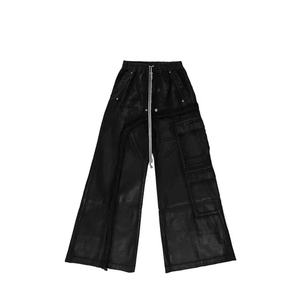 กางเกงยีนส์สีดำแบบกำหนดเองสำหรับผู้ชาย ผ้าฝ้ายคุณภาพสูง ลายฟอยล์สีทองสไตล์วินเทจ กางเกงเดนิมทรงแบ็กกี้ กางเกงลำลอง กางเกงยีนส์ผู้ชาย - Product Image 5