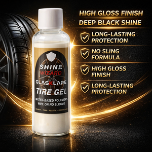 Gel para Neumáticos 50ml, Brillo para Neumáticos sin Residuos, Abrillantador a Base de Agua para un Brillo Negro Intenso, Protección Duradera, Protección UV para Autos - Product Image 3