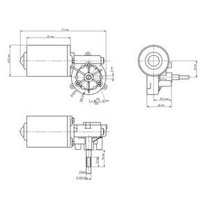 Moteur à engrenages à vis sans fin PMDC à couple élevé Bemonoc 12V 50 tr/min réversible avec fixation par bride pour porte de garage - Product Image 3