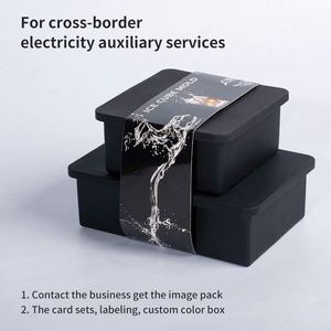 Silicone 6 Compartment <b>Ice</b> Cube Tray OEM ODM Freezer <b>Ice</b> Cube Moulds with Silicone Lid Whiskey <b>Ice</b> <b>Maker</b> - Product Image 2