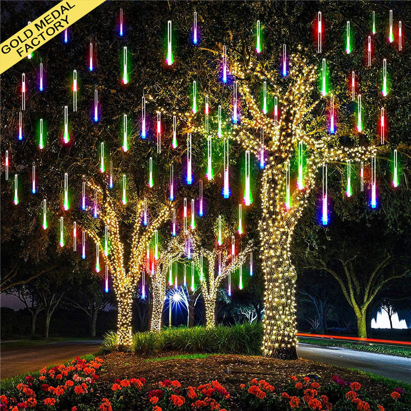 Luces De Navidad Led lluvia De meteoritos motivo vacaciones Noel Natale Luces De Navidad 2024 decoración De árbol De Navidad luces De Navidad