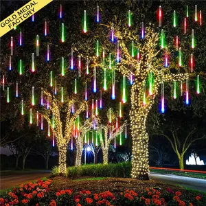 Christmas Lights Led Meteor Shower Motif Fairy String Holiday Luces De Navidad 2023 Christmas Tree Decoration Christmas Lights