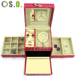 Caja de Almacenamiento Multifuncional Personalizada, Caja de Almacenamiento de Joyas de Viaje de Cuero PU Portátil, Organizador de Aretes y Collares de Gran Capacidad - Product Image 1