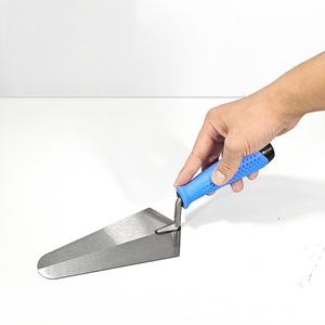 Truelle à briques en acier au carbone à tête ronde pour la maçonnerie, le plâtrage, la construction de murs, le nivellement des sols - Product Image 1