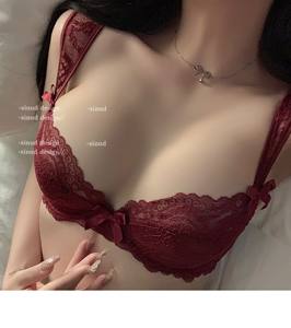 مجموعة حمالة صدر فرنسية رفيعة للغاية مريحة جيدة التهوية مقاس كبير طقم حمالة صدر قابلة للتعديل للنساء رغبة نقية دانتيل بيكيني مثير - Product Image 6