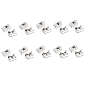Écrou à ressort M4 M5 M6 M8 Écrou <span class=keywords><strong>en</strong></span> T pour <span class=keywords><strong>profil</strong></span>é <span class=keywords><strong>d</strong></span>'extrusion <span class=keywords><strong>en</strong></span> aluminium à fente de 6mm Série 20020/3030/4040 Revêtement de plaque de zinc - Product Image 2