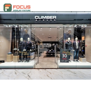 New Design Shop Interior Brushed Stainless Steel Showcase Cabinet Store Layout Design Clothing Store - Product Image 6