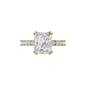 Anillo de Diamante Cultivado en Laboratorio con Corte Radiante, Plata 925, Anillos de Oro de 9kt, 14kt, 18kt para Joyería Femenina - Product Image 3