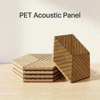 Paneles Decorativos de PET Absorbentes de Sonido, Alta Reducción de Ruido (0.8) con Impresión UV