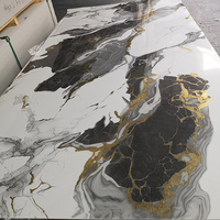 Panneau mural en marbre imperméable anti-UV, panneau mural en PVC pour décoration intérieure moderne, panneau UV