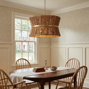 Modern Brass Chandelier Nordic Woven Rope Dining Room Villa Lamp Handcrafted Designer Thurlo Chandelier Lighting Fixture <strong>Light</strong> - Product Image 2
