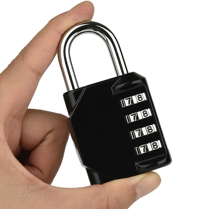 4 dígitos combinação bloqueio reajustável cadeado impermeável exterior chave cadeado com manilha endurecida para escola ginásio porta do armário