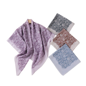 Nouveau Turban Écharpe Polyvalent <span class=keywords><strong>en</strong></span> <span class=keywords><strong>Rotin</strong></span> Blanc à Motifs Floraux, Grande Taille, Quatre Saisons, <span class=keywords><strong>en</strong></span> Polyester à Bord Ondulé, Idéal Cadeau 2026 - Product Image 2