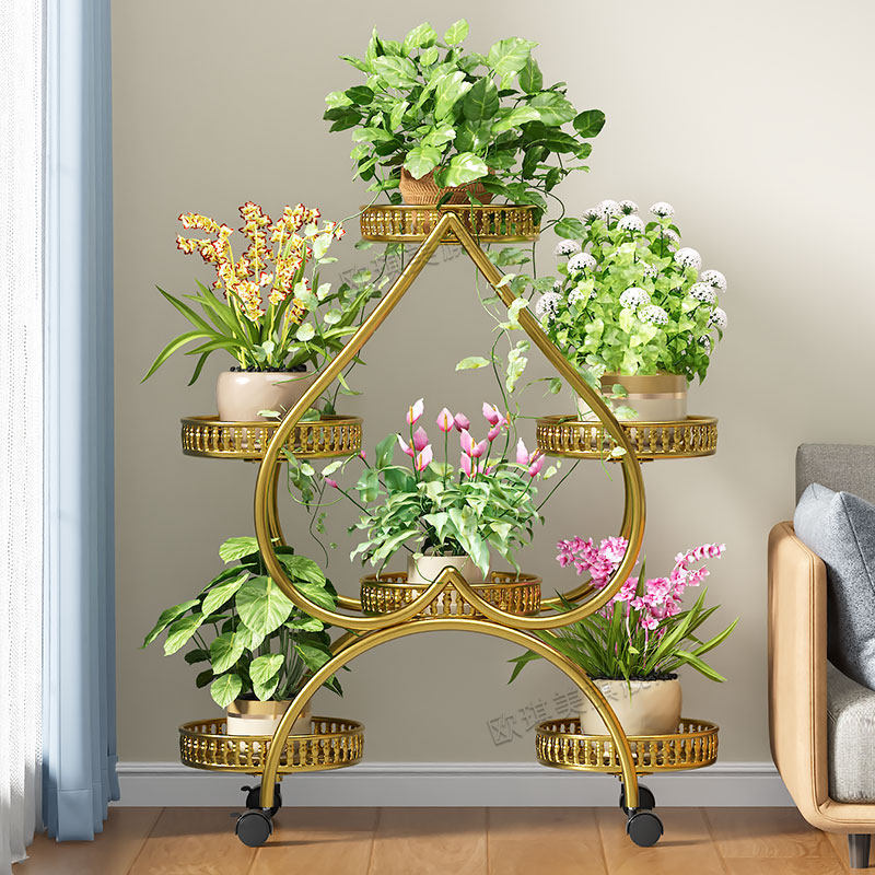 Rueda universal de 6 soportes engrosados en bronce.