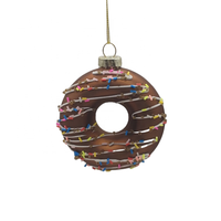 Fabrikant Geblazen Glas Donuts Fruit Hangers Dessert Vakantie Decoratie Geschikt Voor Kerstboom Decoratie Ornament