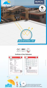 Tejas de Techo Vitrificadas de 9 mm Antideslizantes, Baldosas para Piso Exterior para Terraza, Escuela, Almacén, Gimnasio y Uso Comercial - Product Image 3