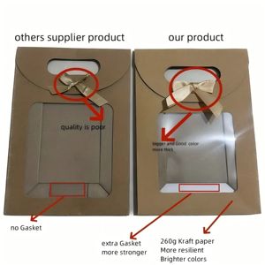Nouveau Style <span class=keywords><strong>sac</strong></span> en papier Kraft autoportant couverture à rabat à main pour noël saint valentin fête du printemps sacs <span class=keywords><strong>de</strong></span> fête <span class=keywords><strong>de</strong></span> mariage - Product Image 5