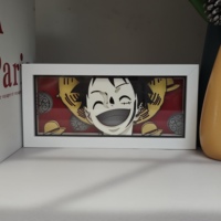 Lampe de table décorative personnalisée en papier découpé, thème anime, pour coin lecture parent-enfant