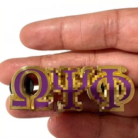 Badges en métal émaillé personnalisables avec logos de lettres grecques pour toutes les fraternités et sororités