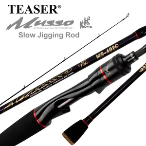 TEASER MUSSO Slow Jigging Rod Fish Rod Shore Fishing Jig Lure Use High Carbon High Quality 2 Section Spinning Casting