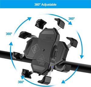 Soporte para <span class=keywords><strong>Teléfono</strong></span> Móvil Impermeable Kewig, Ajustable, con Cargador Inalámbrico y Cargador USB, Apto para Motocicleta/Scooter/Bicicleta - Product Image 2