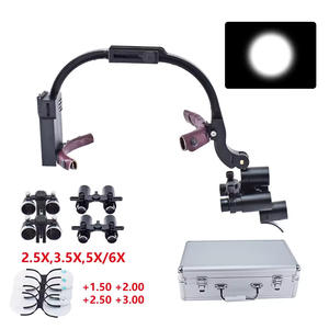 Lupas Dentales 5x/6x con Lámpara Frontal Médica Inalámbrica Recargable 5W, Lupa Binocular LED para Odontología, Equipos Quirúrgicos Dentales - Product Image 2