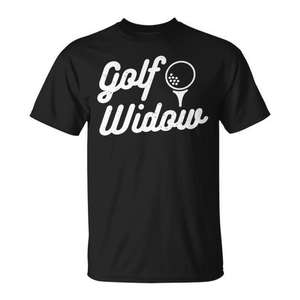 Camiseta Golf Widow de manga corta con cuello redondo, ropa promocional unisex para adultos - Product Image 1